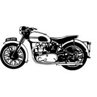 1952 Triumph Tiger 100 Motorcycle Window/Car  