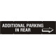 Additional Parking In Rear Signs 