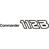 Aero Commander 112B Aircraft Logo Slant 