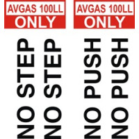 Aircraft Fuel Placards & Signs  