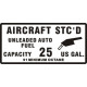 Aircraft STC'D Unleaded Auto decals