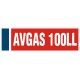 AVGAS 100LL Aircraft Fuel Placards decal