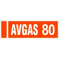 AVGAS 80 Aircraft Fuel Placards Signs decals