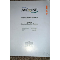 Avidyne MLB700 Broadcast Datalink Receiver Installation Manual