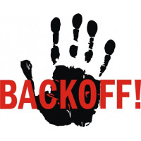 Back Off Hand Signal Logo 