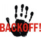 Back Off Hand Signal decal