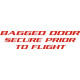 Baggage Door Secure Prior To Flight Placards decals