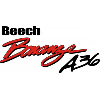 Beechcraft Bonanza A36 Aircraft Logo,Script