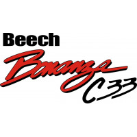 Beechcraft Bonanza C33 Aircraft Logo,Script 