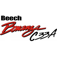 Beechcraft Bonanza C33A Aircraft Logo,Script 