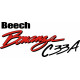 Beechcraft Bonanza C33A Aircraft Logo,Script 