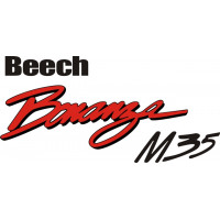 Beechcraft Bonanza M35 Aircraft Script decals