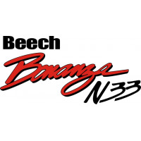 Beechcraft Bonanza N33 Aircraft Script decals