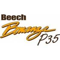 Beechcraft Bonanza P35 Aircraft Logo Decals