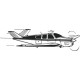 Beechcraft Bonanza V-Tail Aircraft Silhouette decals