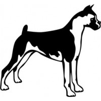 Boxer Dog Decal Window/Car Decal 