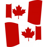 Canada Wavy Flag decals