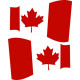 Canada Wavy Flag decals