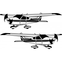 Cardinal 177 Airplane Silhouette Cessna Decal