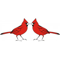 Cardinal Bird decals