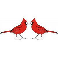 Cardinal Bird decals