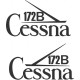 Cessna 172B Skyhawk Aircraft Logo Decal