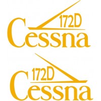 Cessna 172D Aircraft Decal