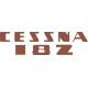 Cessna 182 Skylane Aircraft Logo Decal 