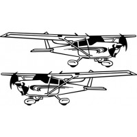 Cessna 182 Skylane Aircraft Logo