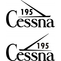 Cessna 195 Businessliner Aircraft Logo Decal 