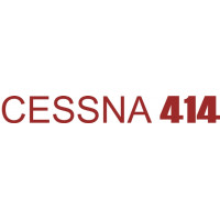 Cessna 414 Aircraft Script Logo