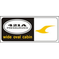 Cessna 421A Pressurized Wide Oval Cabin Aircraft Decal