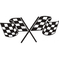 Checkered Flag Racing Finish Line Flag Logo 