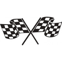 Checkered Flag Racing Finish Line Flag Logo