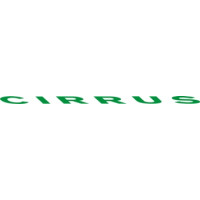 Cirrus Aircraft Logo Script Slanted Decal 