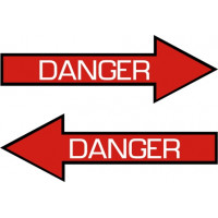 Danger Aircraft Warning Placard Logo 