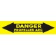 Danger Propeller Arc Warning Printed Decals