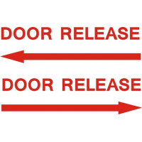 Door Release Aircraft Placards Decal