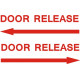 Door Release Aircraft Placards Decal