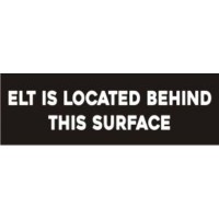 ELT Located Behind This Surface Aircraft Warning Placard Decals