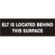 ELT Located Behind This Surface Aircraft Warning Placard Decals