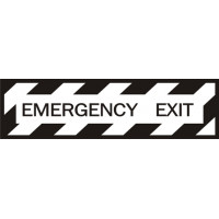 Emergency Exit Aircraft Warning Placard 
