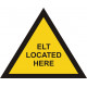 Emergency Located Here Aircraft Warning Placard  