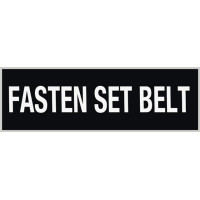 Fasten Set Belt Aircraft Placards Decals