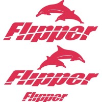 Flipper Boat Logo Sticker Decals