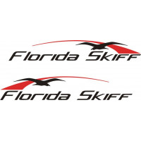 Florida Skiff Boat Logo Vinyl Decals  
