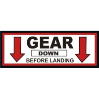 Gear Down Before Landing Aircraft Placard Decals