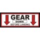 Gear Down Before Landing Aircraft Placard Decals