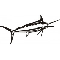 Happy Marlin Fish Decals