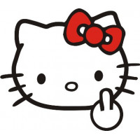 Hello Kitty Finger Decal 